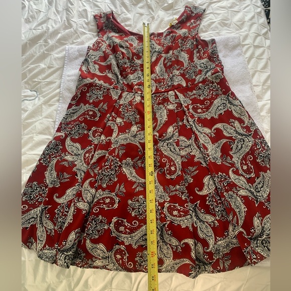 ModCloth Yellow Star Fit n Flare Sleeveless Paisley Dress 1X - Picture 7 of 15